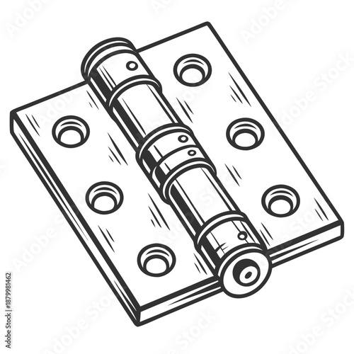 Door hinge illustration