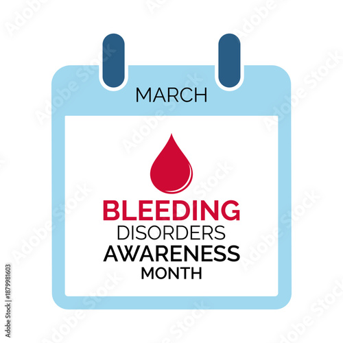 Vector illustration of National Bleeding Disorders Awareness Month background template. Design for banner, cards, prints, social media, poster, flyer and background design template.