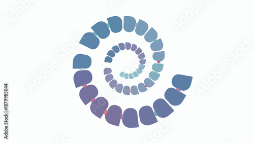 Abstract Blue Spiral Pattern.