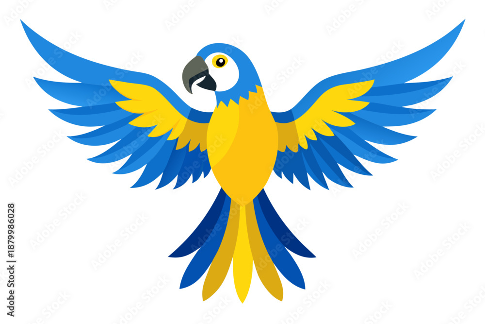 Obraz premium blue bird with yellow wings