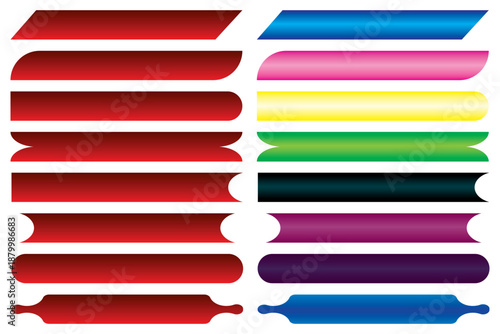 8 (eight) types of shapes, with different gradient colors, which can be used as highlights or symbols or as a graphic resource in any other design.