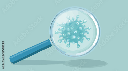 Virus Under Magnifying Glass for Research