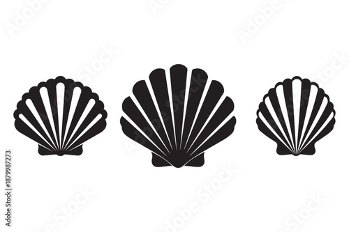 Sea Shell Silhouette	icon set