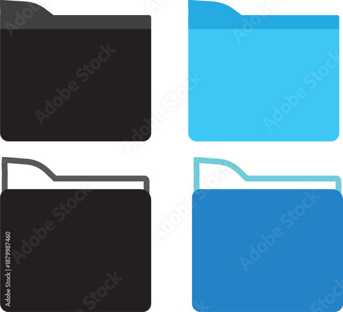 ১. File icon set, Data storage and archive interface elements symbol. Digital paper folder icons. Modern office file formats sign, Document management symbols collection,
