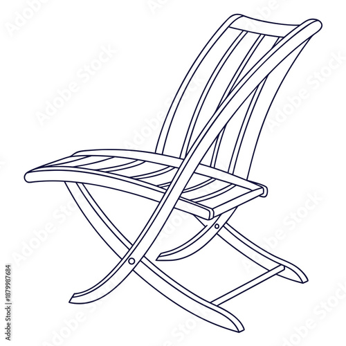 Wooden folding chair