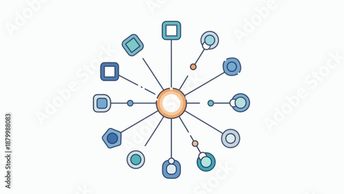 Abstract Network Connection Concept Illustration.
