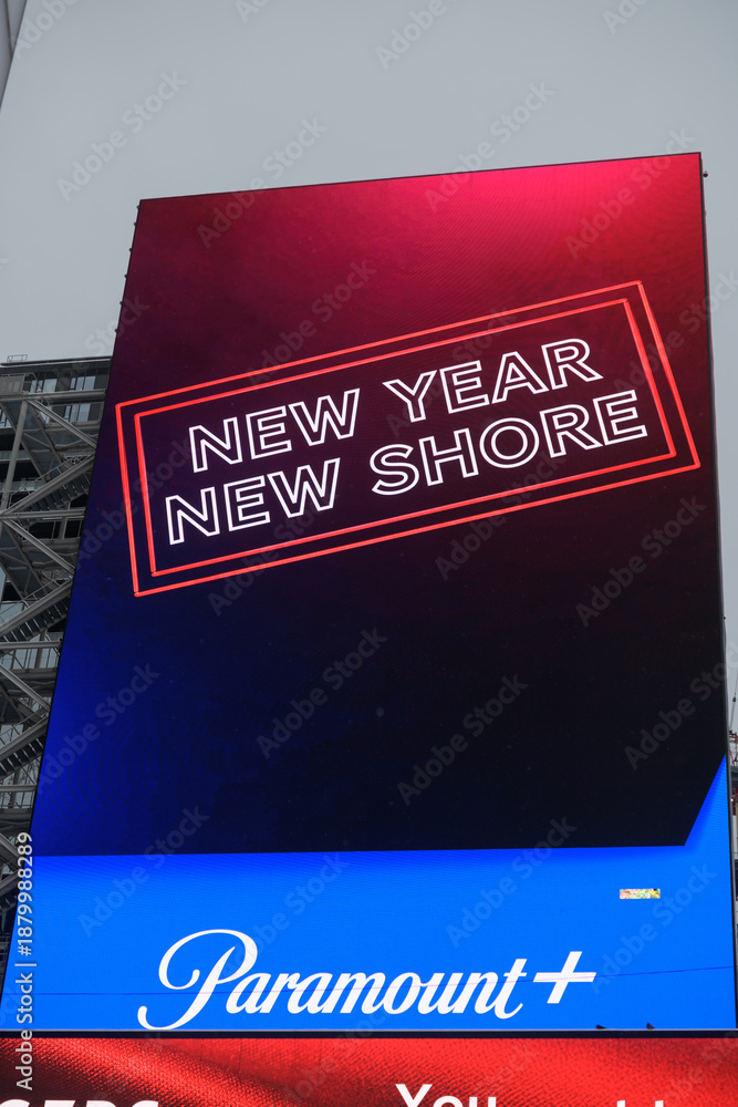 Obraz premium digital billboard for Paramount+ with slogan 