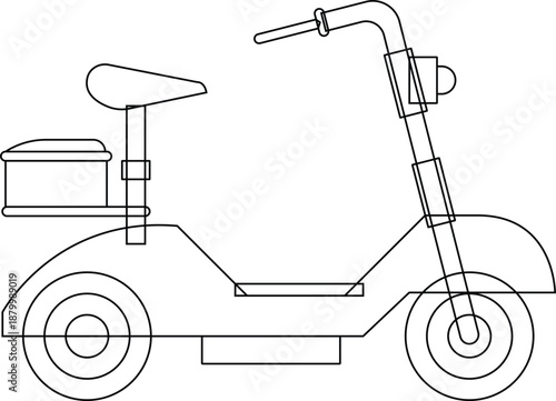 scooter vector illustration on white background vector illustration without coloring