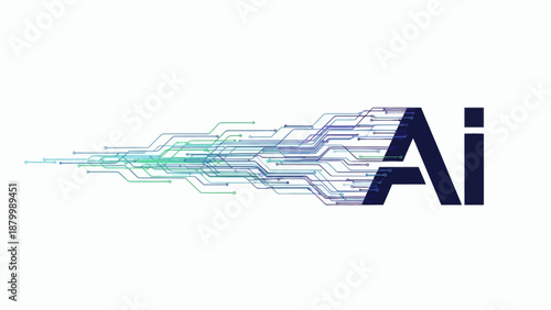Artificial Intelligence AI Digital Network Technology.