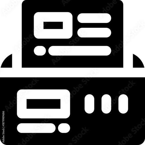 letter glyph icon. Strong and solid vector icon for websites, mobile interfaces, presentations, and visual branding. High quality and easy to edit.