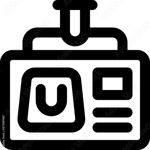 id card line icon. Clean and minimalist vector icon for websites, mobile apps, presentations, and logos. Fully scalable and customizable for any project.