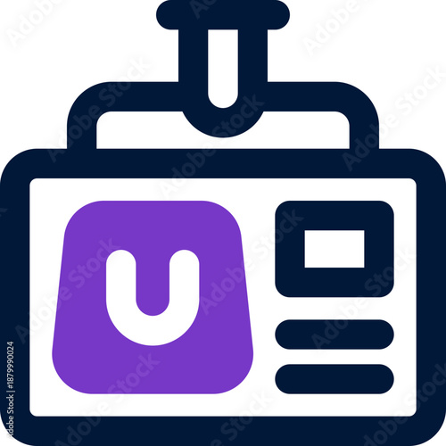 id card duotone icon. Sleek and modern vector icon for websites, mobile apps, marketing materials, and corporate design. Fully scalable and ready to use.