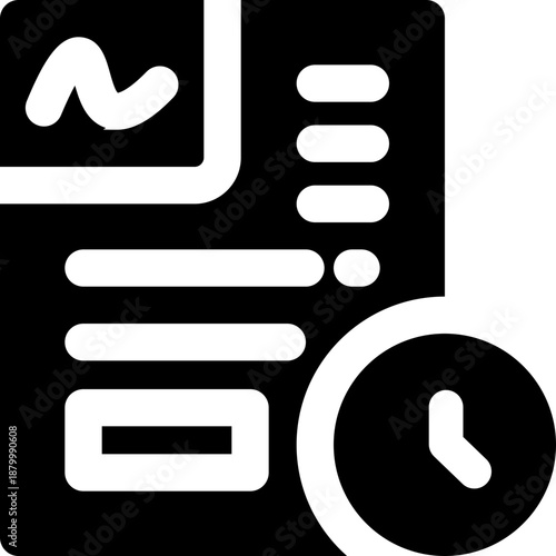 longterm contract glyph icon. Strong and solid vector icon for websites, mobile interfaces, presentations, and visual branding. High quality and easy to edit.