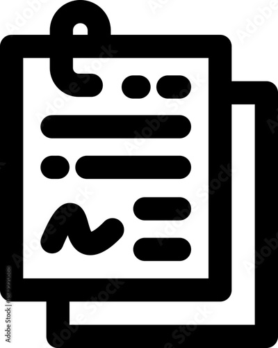 memorandum line icon. Clean and minimalist vector icon for websites, mobile apps, presentations, and logos. Fully scalable and customizable for any project.