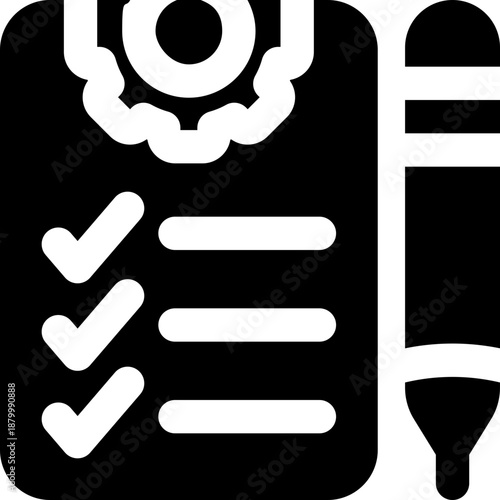 requirement glyph icon. Strong and solid vector icon for websites, mobile interfaces, presentations, and visual branding. High quality and easy to edit.