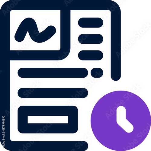 longterm contract duotone icon. Sleek and modern vector icon for websites, mobile apps, marketing materials, and corporate design. Fully scalable and ready to use.