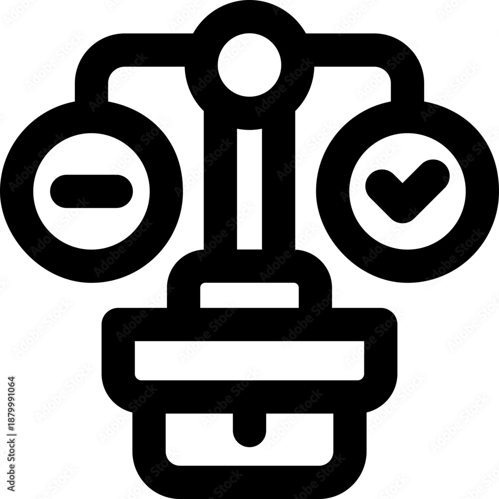 Obraz premium corporate ethics line icon. Clean and minimalist vector icon for websites, mobile apps, presentations, and logos. Fully scalable and customizable for any project.