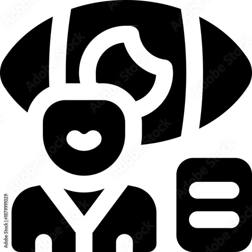 supervision glyph icon. Strong and solid vector icon for websites, mobile interfaces, presentations, and visual branding. High quality and easy to edit.