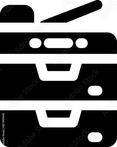 copier glyph icon. Strong and solid vector icon for websites, mobile interfaces, presentations, and visual branding. High quality and easy to edit.