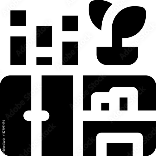 chest of drawers glyph icon. Strong and solid vector icon for websites, mobile interfaces, presentations, and visual branding. High quality and easy to edit.