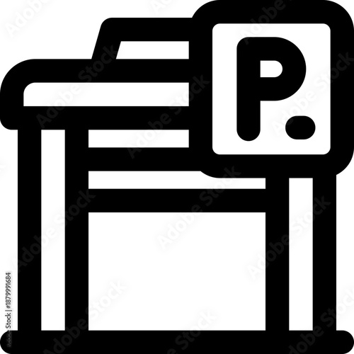 parking line icon. Clean and minimalist vector icon for websites, mobile apps, presentations, and logos. Fully scalable and customizable for any project.