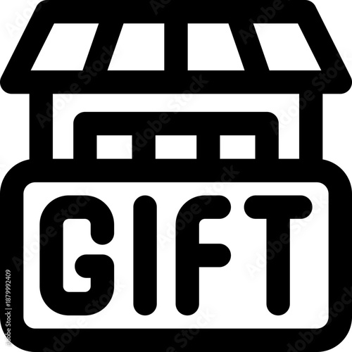 store glyph icon. Strong and solid vector icon for websites, mobile interfaces, presentations, and visual branding. High quality and easy to edit.