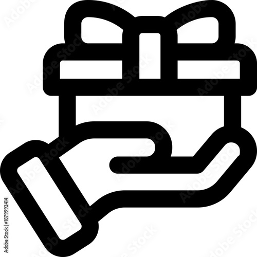 giveaway glyph icon. Strong and solid vector icon for websites, mobile interfaces, presentations, and visual branding. High quality and easy to edit.