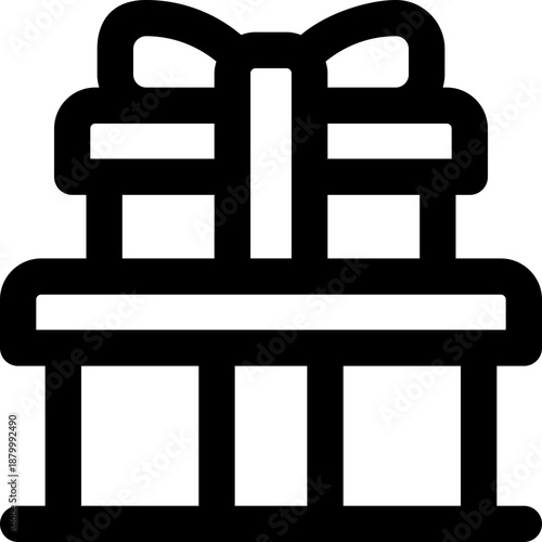 present glyph icon. Strong and solid vector icon for websites, mobile interfaces, presentations, and visual branding. High quality and easy to edit.