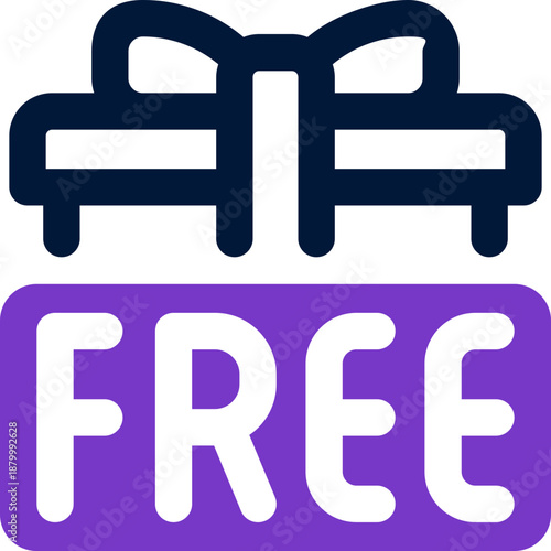 free gift duotone icon. Sleek and modern vector icon for websites, mobile apps, marketing materials, and corporate design. Fully scalable and ready to use.