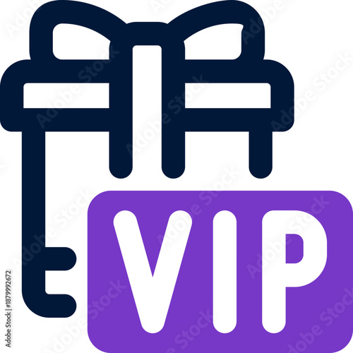 vip gift duotone icon. Sleek and modern vector icon for websites, mobile apps, marketing materials, and corporate design. Fully scalable and ready to use.