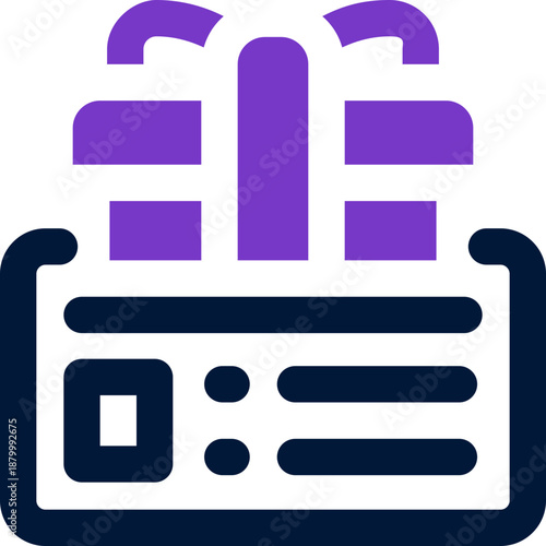 gift card duotone icon. Sleek and modern vector icon for websites, mobile apps, marketing materials, and corporate design. Fully scalable and ready to use.