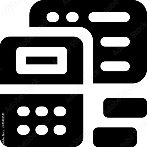 calculating glyph icon. Strong and solid vector icon for websites, mobile interfaces, presentations, and visual branding. High quality and easy to edit.