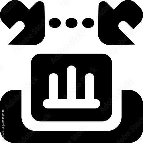 growth impact glyph icon. Strong and solid vector icon for websites, mobile interfaces, presentations, and visual branding. High quality and easy to edit.