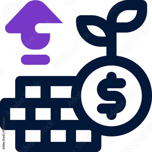 profitable duotone icon. Sleek and modern vector icon for websites, mobile apps, marketing materials, and corporate design. Fully scalable and ready to use.