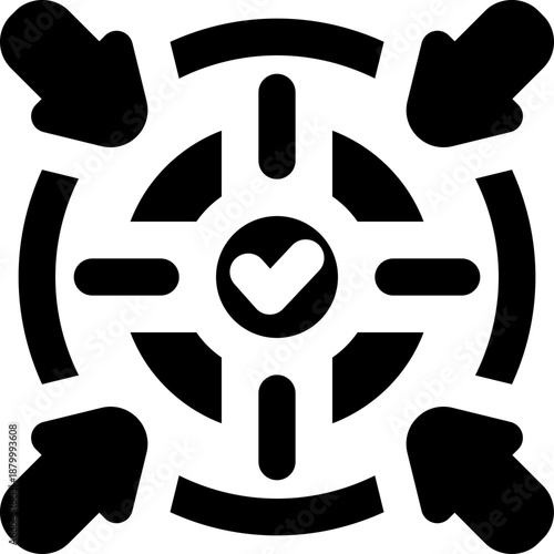 concentrate glyph icon. Strong and solid vector icon for websites, mobile interfaces, presentations, and visual branding. High quality and easy to edit.