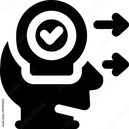 approach glyph icon. Strong and solid vector icon for websites, mobile interfaces, presentations, and visual branding. High quality and easy to edit.