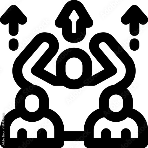 leadership line icon. Clean and minimalist vector icon for websites, mobile apps, presentations, and logos. Fully scalable and customizable for any project.