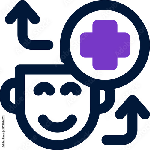 positivity duotone icon. Sleek and modern vector icon for websites, mobile apps, marketing materials, and corporate design. Fully scalable and ready to use.