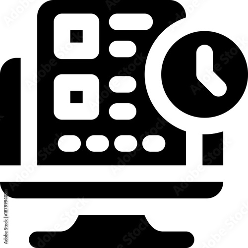 online test glyph icon. Strong and solid vector icon for websites, mobile interfaces, presentations, and visual branding. High quality and easy to edit.