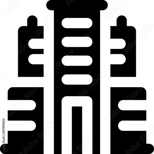 company glyph icon. Strong and solid vector icon for websites, mobile interfaces, presentations, and visual branding. High quality and easy to edit.