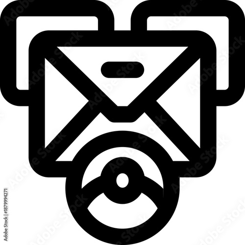 mail line icon. Clean and minimalist vector icon for websites, mobile apps, presentations, and logos. Fully scalable and customizable for any project.