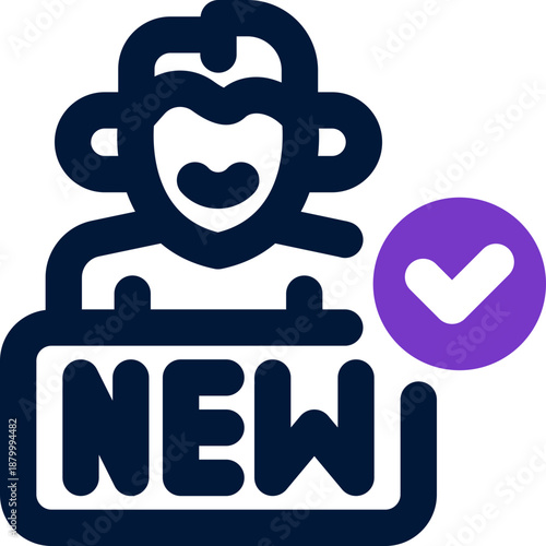 new hire duotone icon. Sleek and modern vector icon for websites, mobile apps, marketing materials, and corporate design. Fully scalable and ready to use.