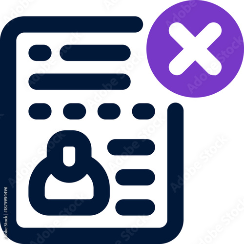 rejected duotone icon. Sleek and modern vector icon for websites, mobile apps, marketing materials, and corporate design. Fully scalable and ready to use.