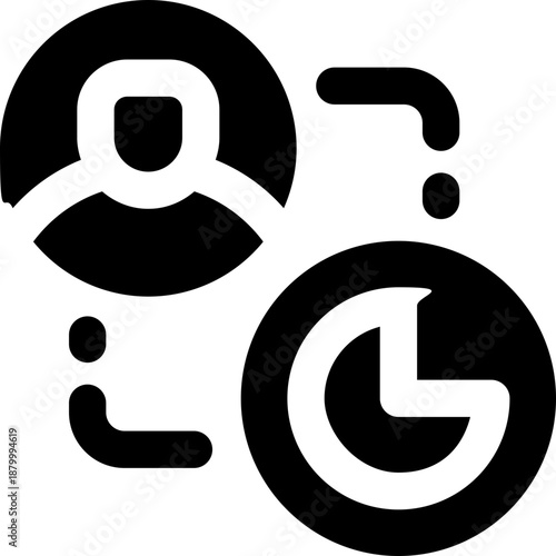 time glyph icon. Strong and solid vector icon for websites, mobile interfaces, presentations, and visual branding. High quality and easy to edit.