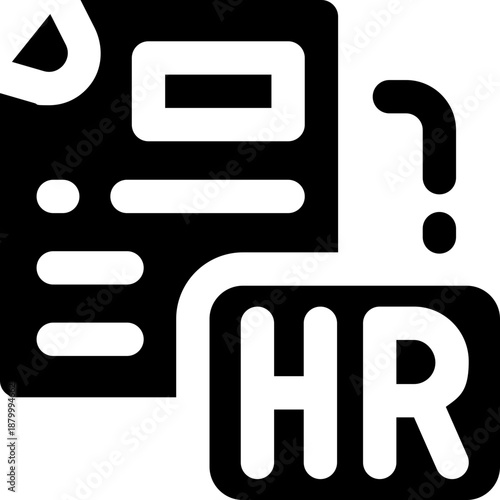 hr manager glyph icon. Strong and solid vector icon for websites, mobile interfaces, presentations, and visual branding. High quality and easy to edit.