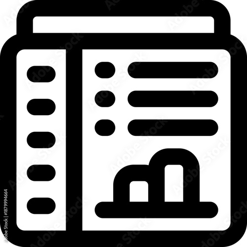 dashboard line icon. Clean and minimalist vector icon for websites, mobile apps, presentations, and logos. Fully scalable and customizable for any project.