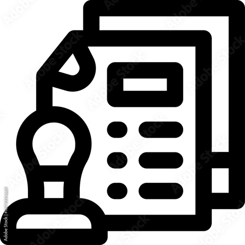 approval line icon. Clean and minimalist vector icon for websites, mobile apps, presentations, and logos. Fully scalable and customizable for any project.