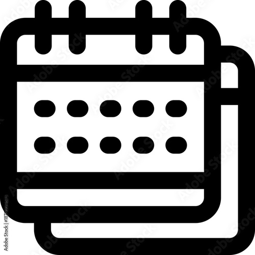 schedule line icon. Clean and minimalist vector icon for websites, mobile apps, presentations, and logos. Fully scalable and customizable for any project.