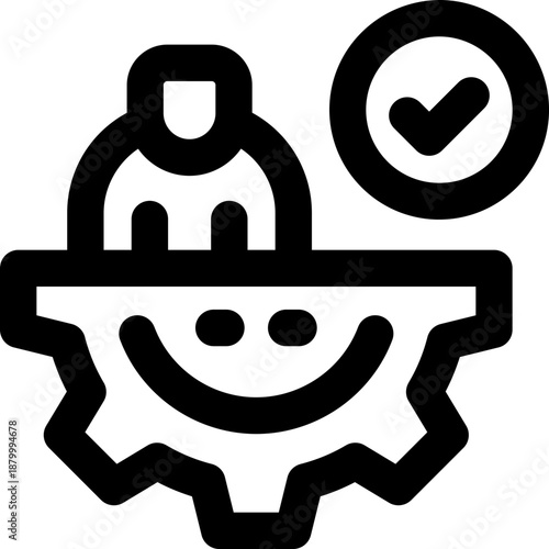 management line icon. Clean and minimalist vector icon for websites, mobile apps, presentations, and logos. Fully scalable and customizable for any project.