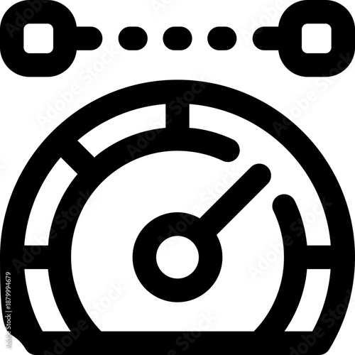 performance line icon. Clean and minimalist vector icon for websites, mobile apps, presentations, and logos. Fully scalable and customizable for any project.